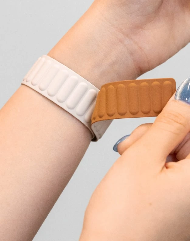 apple watch strap leather link cream 40/41 mm